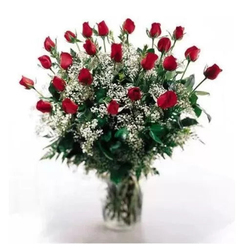 Bloom Love - 3 Dozen Radiant Red Roses in a Charming Vase