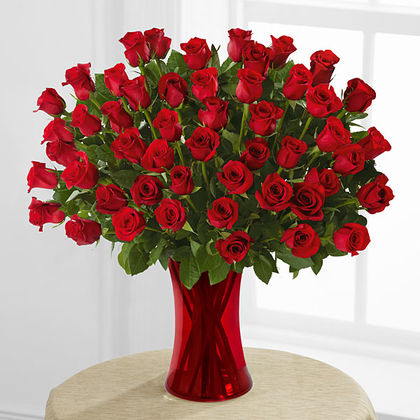 Fifty Premium Red Roses of Romance