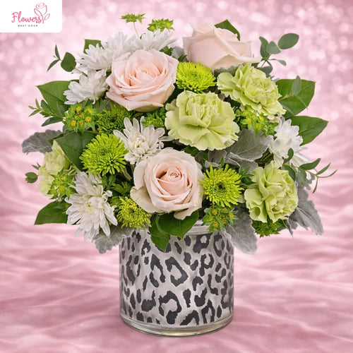 Cheetah Chic Flower Vase