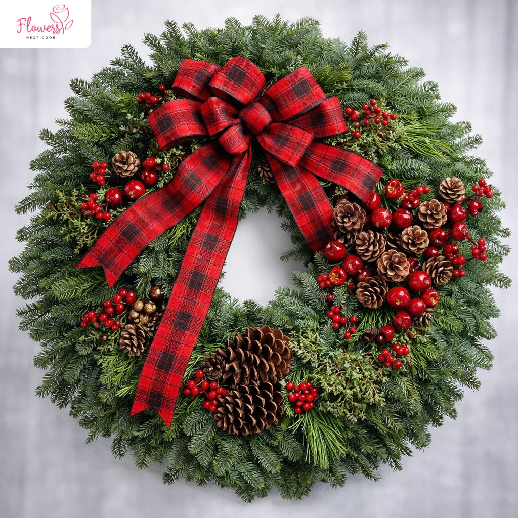 fresh christmas wreath