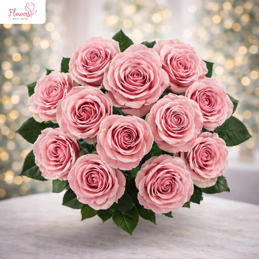 simply pink roses bouquet