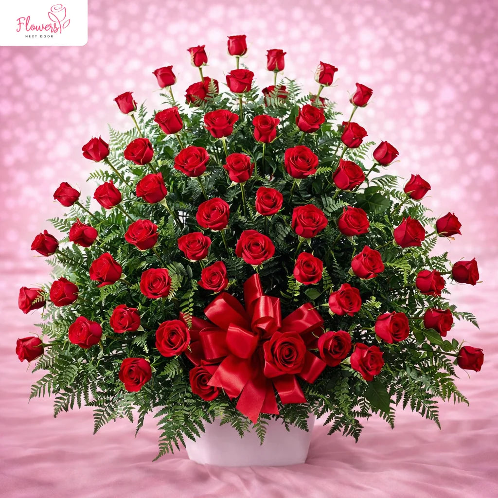 splendid red rose arrangement
